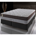 Cama Box Queen Preto + Colchão Molas Ensacadas Suporte 200 Kg