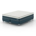 Cama Box Queen Safira Molas Ensacadas 158x198x63 Montreal Azul