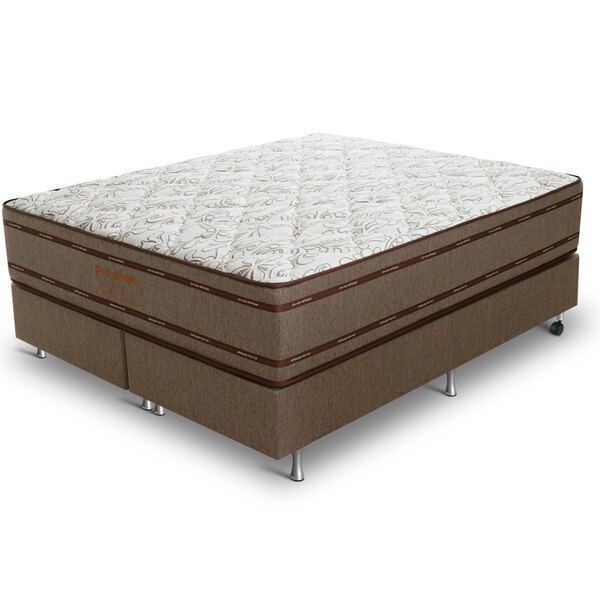 Cama Box Queen Size (box + Colchão) 158x198x71 Prata Prorelax