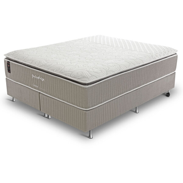 Cama Box Queen Size (box + Colchão) 158x198x73 Prorelax Látex