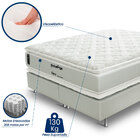 Cama Box Queen Size (box + Colchão) 158x198x75 Ouro Prorelax