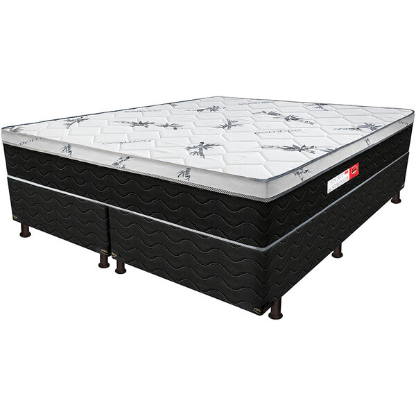 Cama Box Queen Sport Springs – Pelmex - Preto / Branco