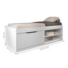 Cama Box Sapateira Moal Branco Com Colchão