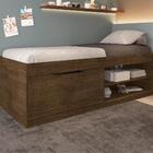 Cama Box Sapateira Moal Malbec Com Colchão