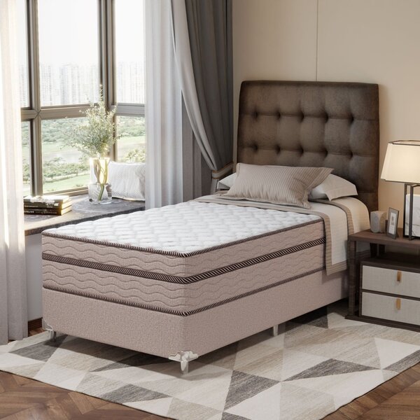 Cama Box Solteirão 108x198x63cm Molas Ensacadas Sonhare Montr