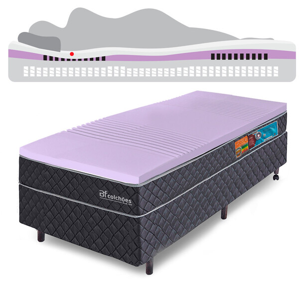 Cama Box Solteirão Colchão Molas Ensacadas Com Pillow Tecnolo