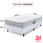 Cama Box Solteirão Colchão Molas Ensacadas Viscoelástico Espu