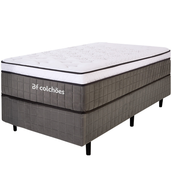 Cama Box Solteirão Mola Ensacada Espuma Visco Elástico 97x203