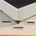 Cama Box Solteiro 0,88m Com 38cm De Altura Prince Branco Linho