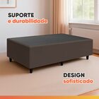 Cama Box Solteiro 0,88m E 38cm De Altura Suede Prince Marrom