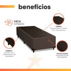 Cama Box Solteiro 0,88m E 38cm De Altura Suede Prince Marrom