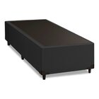 Cama Box Solteiro 0,88m E 38cm De Altura Suede Prince Preto