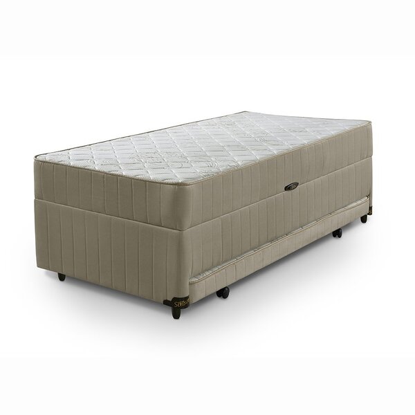 Cama Box Solteiro 3 Em 1 New Magnifico Teen Branco E Bege