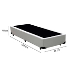 Cama Box Solteiro 88 Tecido Sintético Branco Com Colchão Aleg
