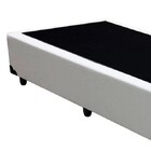 Cama Box Solteiro 88 Tecido Sintético Branco Com Colchão Aleg