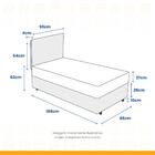 Cama Box Solteiro + Cabeceira Iris Colchão De Espuma D45 Cast