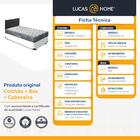 Cama Box Solteiro + Cabeceira Iris E Colchão Solteiro Ortobom