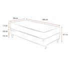 Cama Box Solteiro + Colchão De Espuma D23 - Ortobom - Light L