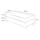 Cama Box Solteiro + Colchão De Espuma D23 - Ortobom - Light L