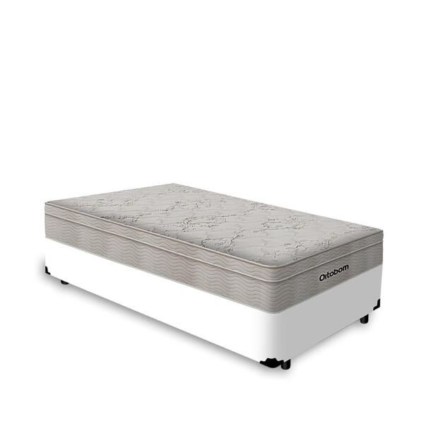 Cama Box Solteiro + Colchão De Molas Ensacadas Ortobom Airtec