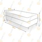 Cama Box Solteiro + Colchão De Molas Probel 88x188x59cm