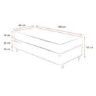 Cama Box Solteiro + Colchão De Molas - Prorelax - Cristal 88x