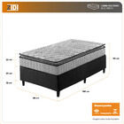 Cama Box Solteiro + Colchão Ortopedico Hanover One Espuma D33