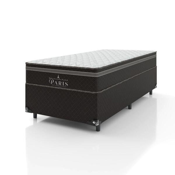 Cama Box Solteiro + Colchão Paris Molas Ensacadas Pocket - Ja