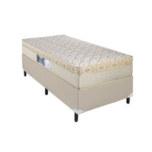 Cama Box Solteiro + Colchão Portobel De Mola Arezzo Gold Light