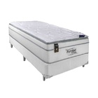 Cama Box Solteiro + Colchão Portobel Ecstasy Molas Ensacadas
