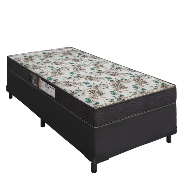 Cama Box Solteiro + Colchão Portobel Veneza D33 54x88x188