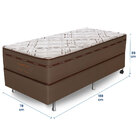 Cama Box Solteiro (box + Colchão) 78x188x69 Rubi Prorelax Pil