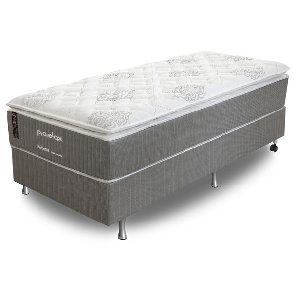 Cama Box Solteiro (box + Colchão) 88x188x67 Brilhante Prorela