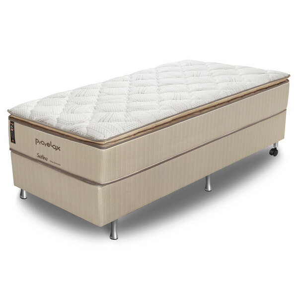 Cama Box Solteiro (box + Colchão) 88x188x67 Safira Prorelax M