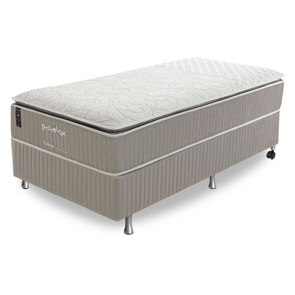 Cama Box Solteiro (box + Colchão) 96x203x73 Prorelax Látex Fi