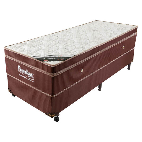 Cama Box Solteiro (Box + Colchão) Prorelax Mediterrâneo 78x18