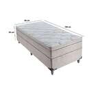 Cama Box Solteiro Áquila I Com Colchão Solteiro Molas Verticó