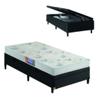 Cama Box Solteiro Baú Colchão De Espuma D20 Supreme Branco 78