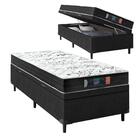 Cama Box Solteiro Baú Colchão De Espuma Firme 88x188x52cm