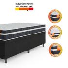 Cama Box Solteiro Baú Colchão Molas Qatar 88x188x63cm Branco