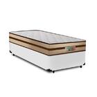 Cama Box Solteiro Branca + Colchão De Molas Ensacadas - Comfo