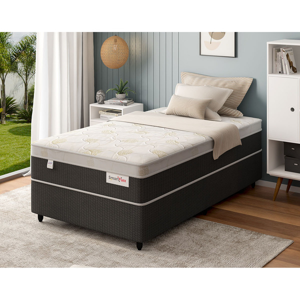 Cama Box Solteiro C/ Colchão Smart Flex D26 De Molas Ensacadas 108x198 ...