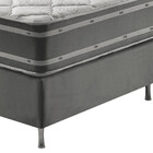 Cama Box Solteiro Cinza + Colchão Ortopédico Espuma D33 Misso