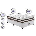 Cama Box Solteiro Colchão + Box 88x188 Molas Ensacadas Cama I
