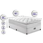 Cama Box Solteiro Colchão + Box 88x188 Molas Ensacadas Cama I