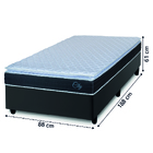 Cama Box Solteiro Colchão Com Molas Ensacadas City Pillow Top
