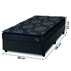 Cama Box Solteiro Colchão Com Molas Ensacadas City Pillow Top