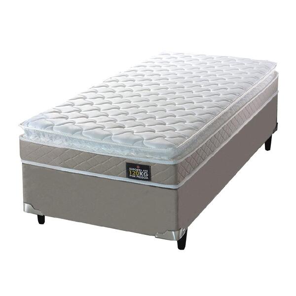 Cama Box Solteiro Colchão De Espuma D33 Millenium Pillow Top