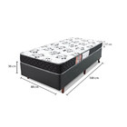 Cama Box Solteiro Colchão Espuma D33 Certificada 88x188x53cm