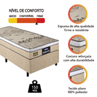 Cama Box Solteiro Colchão Espuma D33 Fort Gazin 88x188x59cm B